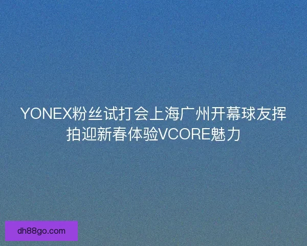 YONEX粉丝试打会上海广州开幕球友挥拍迎新春体验VCORE魅力